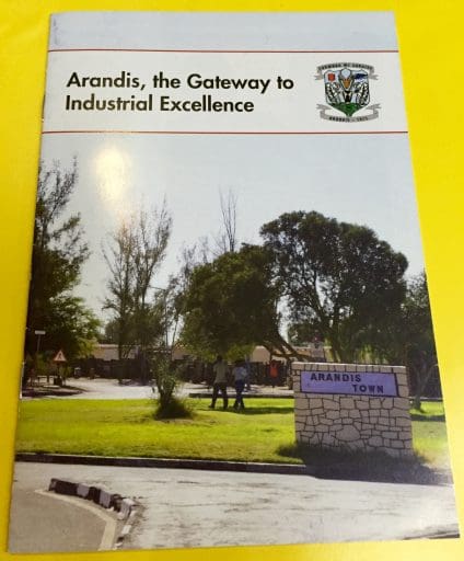 My "client," the Arandis Town Council, provided this brochure in my site information package.