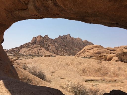 The Pontoks through the Rock Bridge.